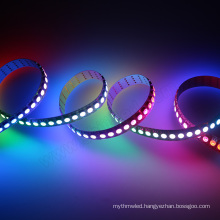 Popular hot selling DC5V addressable digital rgb led flexible strip APA102C 144 leds/m